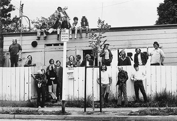 KRAB radio staff at the station's Maple Leaf neighborhood home. Date unknown, probably circa 1970. Photo credit: Paul Dorpat (www.pauldorpat.com)