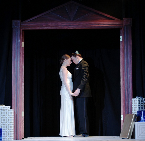 Sydney Andrews as Rachel and Ashton Hyman as Joe in Annex Theatre's UNDO. Image by Ian Johnston.