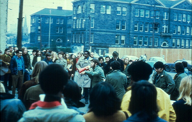 SCCC's Oriental Student Union and their "posse on Broadway," February 9, 1971