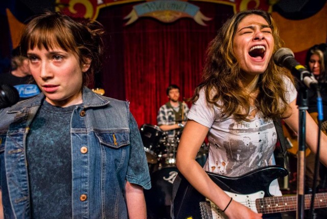 Samie Detzer and Eden Schwartz play Grunge musicians in THESE STREETS at ACT. Image by Charles Peterson.