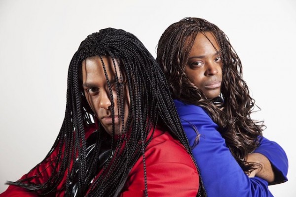 Andrew Lee Creech and Corey Spruill are Mill/Vanilli in Stay Up Late Show's production of GIRL YOU KNOW IT'S TRUE.