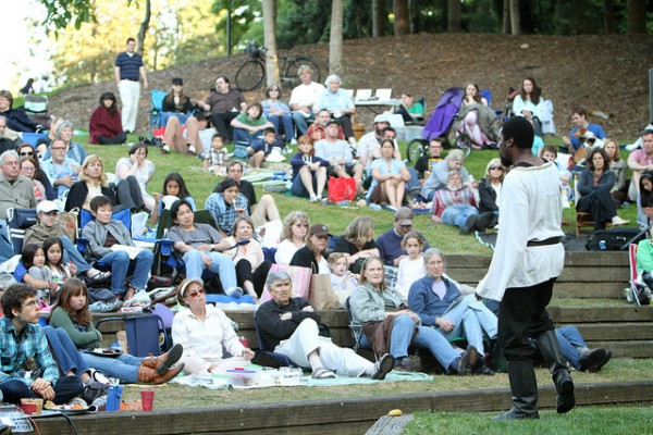 A soon to be very familiar scene. Pictured: Reginald Jackson in Wooden O's 2011 production of MACBETH. Image by Alan Alabastro.