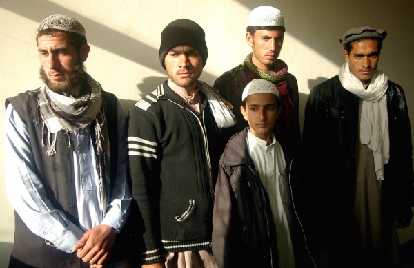 Members of a family who lost five relatives in a drone strike in Nuristan province on 5 December 2012 (Amnesty/Joanne Mariner)