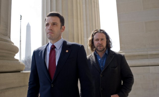 Ben Affleck and Russell Crowe do stuff in the feature film adaptation of the BBC series State of Play.