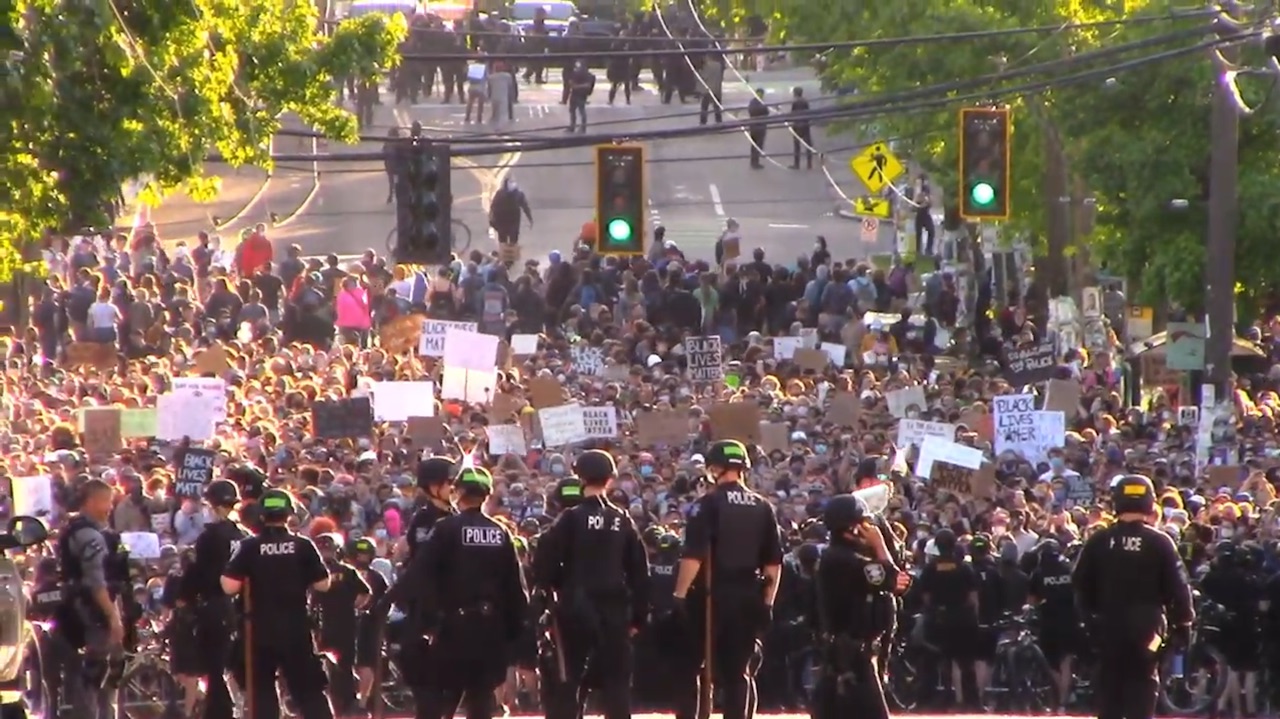 Through the Tear Gas: Police Fire Flash Grenades and Gas at Cal Anderson